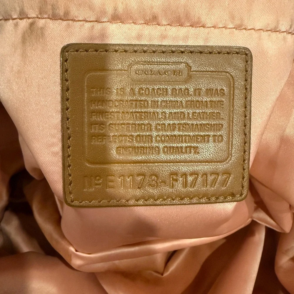 Coach Signature leather diaper Bag - Brown and Cream